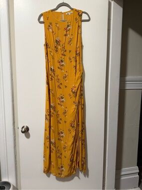 Reformation Yellow Floral Dress